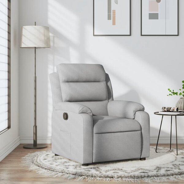 VidaXL Polohovací křeslo textil, výška sedáku od země 42–44 cm [373471] Barva: Hnědá