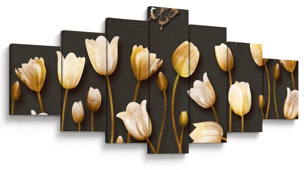 Obraz - Tulipány - abstraktní (210x100 cm)