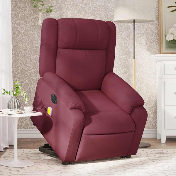 VidaXL Elektrické zvedací masážní polohovací křeslo textil, rozměry ve vzpřímené poloze 77 x 95 x 99 cm [3205239] Barva: taupe
