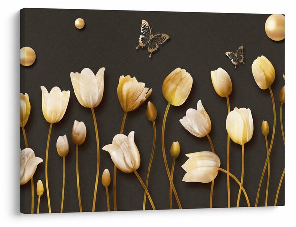 Obraz - Tulipány - abstraktní (70x50 cm)