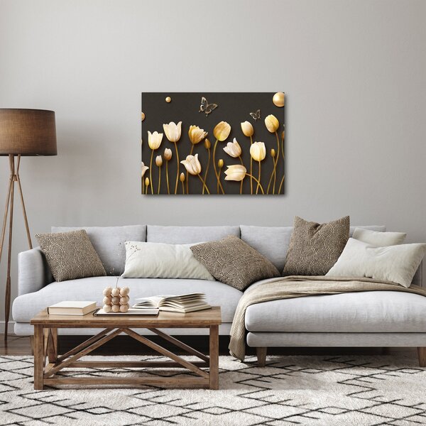 Obraz - Tulipány - abstraktní (70x50 cm)