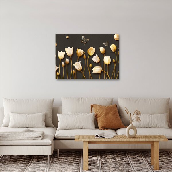 Obraz - Tulipány - abstraktní (70x50 cm)