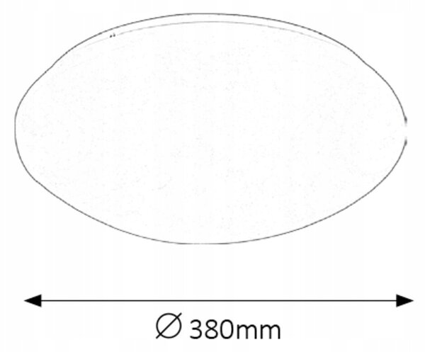 Kulatý Stropní Svítidlo Rabalux 38 x 11 cm bílé LUCAS 4000K 24W