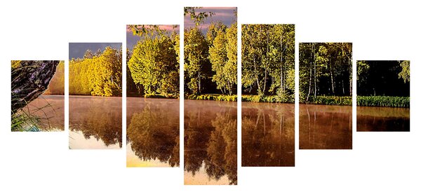 Obraz - Za řekou (210x100 cm)