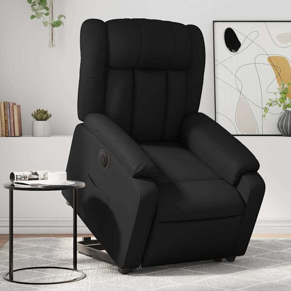 VidaXL Elektrické zvedací polohovací křeslo umělá kůže, rozměry ve vzpřímené poloze 78 x 92 x 98 cm [3205281] Barva: Šedá