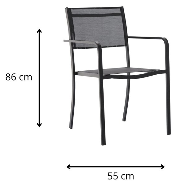 Garden Line Zahradní židle Rodev černá