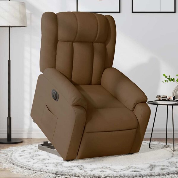VidaXL Elektrické zvedací polohovací křeslo textil, rozměry ve vzpřímené poloze 78 x 92 x 98 cm [3205341] Barva: taupe