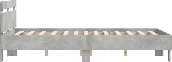 VidaXL Rám postele s čelem kompozitní dřevo [3207451] Barva: Bílá, Velikost: 140 x 200 cm (rám 203 x 145 x 70 cm)