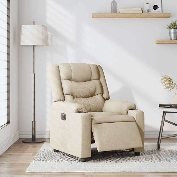 VidaXL Elektrické polohovací křeslo textil, rozměry ve vzpřímené poloze 77 x 93 x 99 cm [3206569] Barva: Tmavě zelená