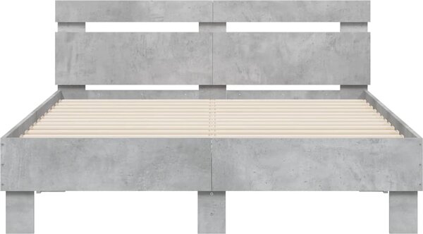 VidaXL Rám postele s čelem kompozitní dřevo [3207451] Barva: Bílá, Velikost: 140 x 200 cm (rám 203 x 145 x 70 cm)
