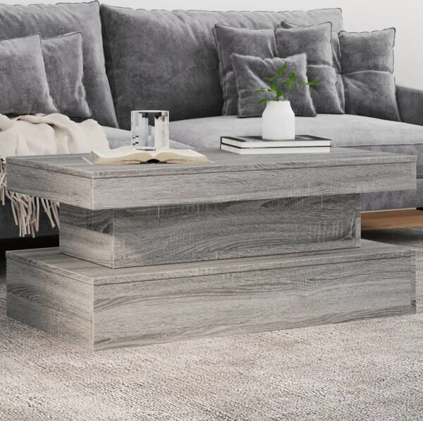 VidaXL Konferenční stolek s LED osvětlením 90 x 50 x 40 cm [839848] Barva: Bílá