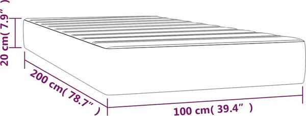 VidaXL Taštičková pružinová matrace pro děti střední tvrdost samet [347751] Barva: Tmavě šedá, Velikost: 120 x 190 cm