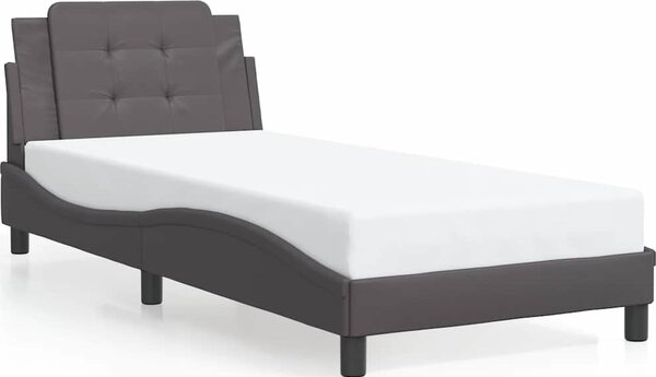 VidaXL Rám postele bez matrace Zadar umělá kůže [3208166] Barva: Černobílý, Velikost: 90 x 200 cm