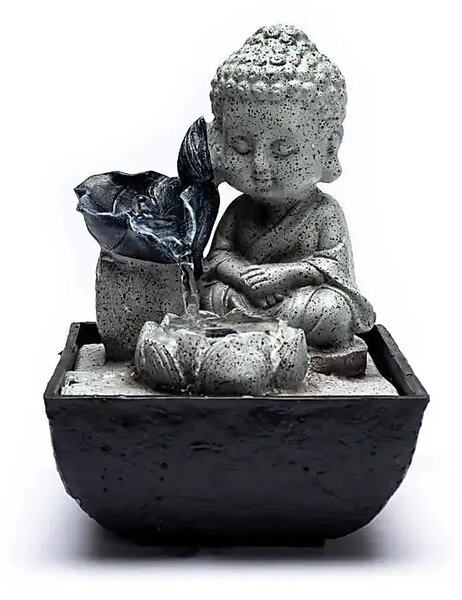 Malý Budha | Stolní vodní fontána (Krásná stolní fontánka se soškou malého Budhy. Stolní fontánky jsou jednoduchý, a estetický způsob jak do svého domova přinést živou osvěžující energii.)