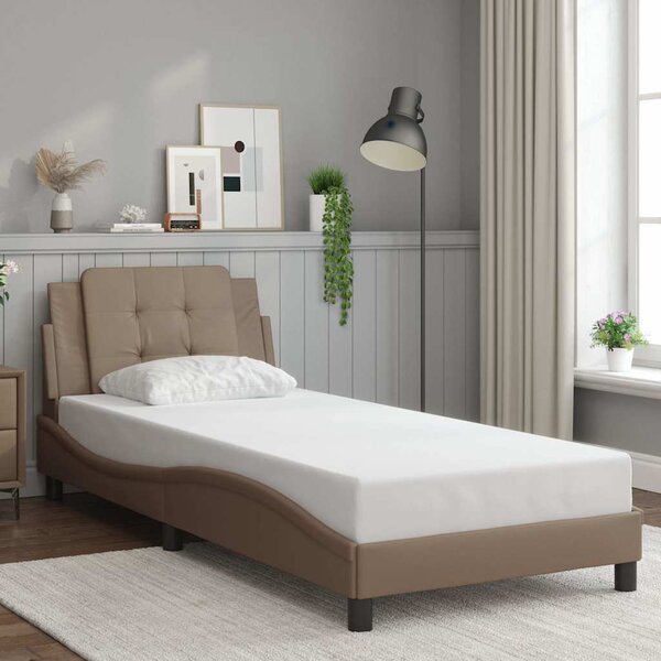 VidaXL Rám postele bez matrace Zadar umělá kůže [3208166] Barva: Černobílý, Velikost: 90 x 200 cm