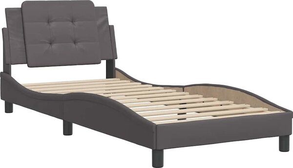 VidaXL Rám postele bez matrace Zadar umělá kůže [3208166] Barva: Černobílý, Velikost: 90 x 200 cm