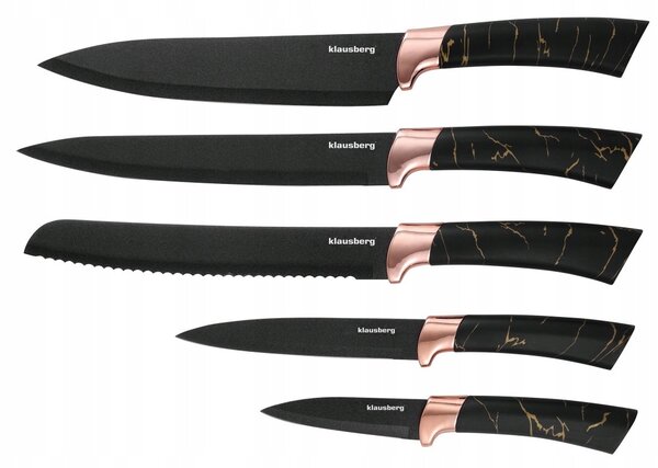 Sada kuchyňských nožů v bloku 5 ks KLAUSBERG KB-7768