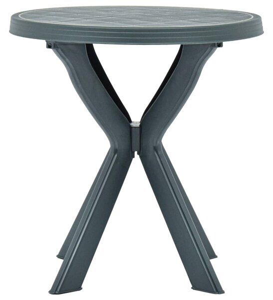 Bistro stolek zelený Ø 70 cm plast