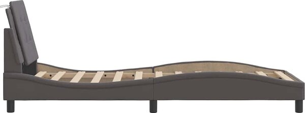VidaXL Rám postele bez matrace Zadar umělá kůže [3208166] Barva: Černobílý, Velikost: 90 x 200 cm