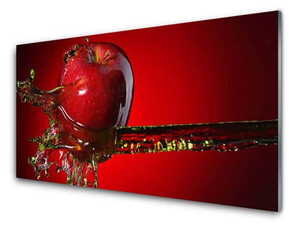 Kuchyňský skleněný panel Jablko Voda Kuchyně 125x50 cm