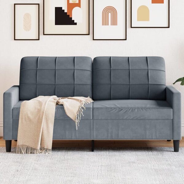 VidaXL 2místná pohovka 140 cm samet, celkové rozměry 157 x 77 x 80 cm [4007629] Barva: Žlutá