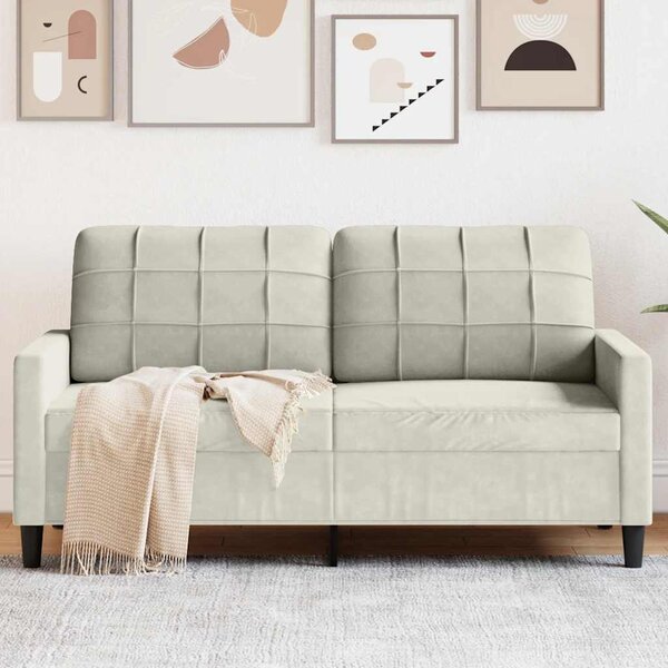VidaXL 2místná pohovka 140 cm samet, celkové rozměry 157 x 77 x 80 cm [4007629] Barva: Žlutá