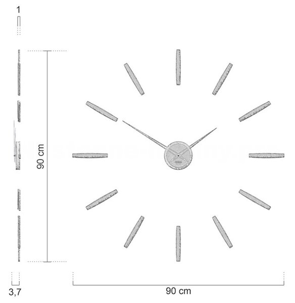 Designové hodiny 10-330-3 CalleaDesign 90cm