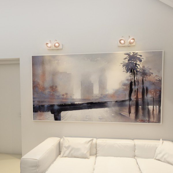 KELLY LED II DIMM nástěnná bílá 230V LED 2x12W 24° 3000K - RED - DESIGN RENDL
