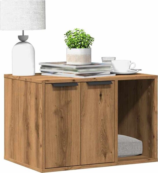 VidaXL Skříňka na kočičí záchod artisan kompozit [857726] Barva: Betonová šedá, Velikost: 60 x 40 x 40 cm