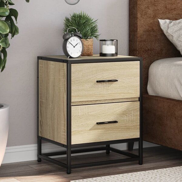 VidaXL Noční stolky 2 ks 40 x 31 x 50 cm kompozitní dřevo [848679] Barva: hnědý dub