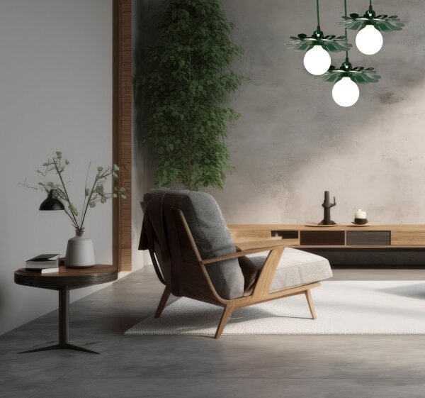 Bohemia-Design - Lustr na lanku 1xE27/60W/230V zelená