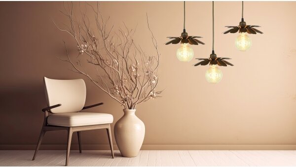 Bohemia-Design - Lustr na lanku 1xE27/60W/230V bronzová
