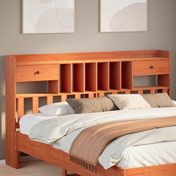VidaXL Čelo postele s úložným prostorem masivní borovice [855520] Barva: Bílá, Velikost: 160 cm