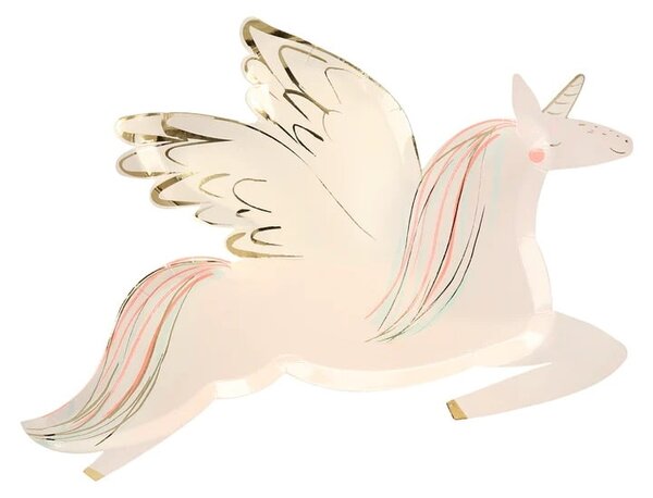 Papírový talíř Winged Unicorn 8 ks