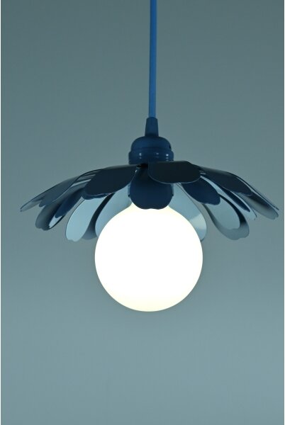 Bohemia-Design - Lustr na lanku 1xE27/60W/230V modrá