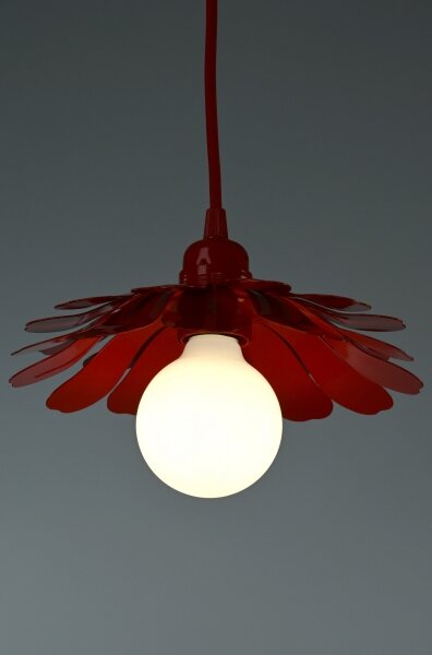 Bohemia-Design - Lustr na lanku 1xE27/60W/230V červená