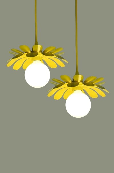Bohemia-Design - Lustr na lanku 1xE27/60W/230V žlutá