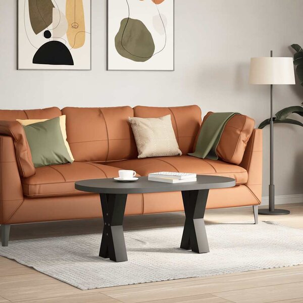VidaXL Nohy k jídelnímu stolu ve tvaru X, 2 ks, ocel, ocel [4012893] Barva: antracitová, Velikost: 70 x (42-43) cm (80 mm)