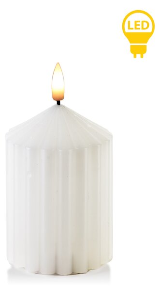Mondex LED svíčka Idalia 7x14 cm bílá