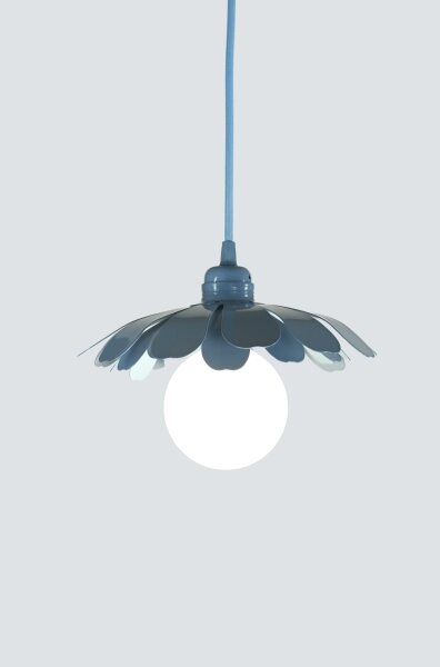 Bohemia-Design - Lustr na lanku 1xE27/60W/230V modrá