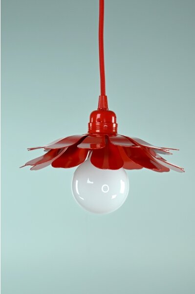 Bohemia-Design - Lustr na lanku 1xE27/60W/230V červená