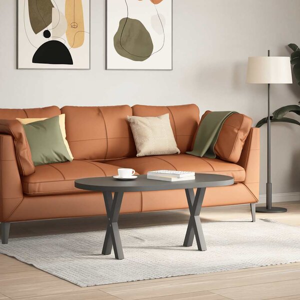 VidaXL Nohy k jídelnímu stolu ve tvaru X, 2 ks, ocel, ocel [4012893] Barva: antracitová, Velikost: 70 x (42-43) cm (80 mm)