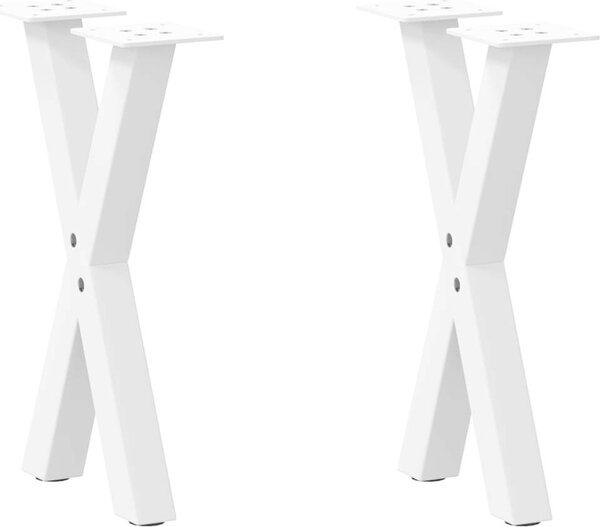 VidaXL Nohy k jídelnímu stolu ve tvaru X, 2 ks, ocel, ocel [4012893] Barva: antracitová, Velikost: 70 x (42-43) cm (80 mm)