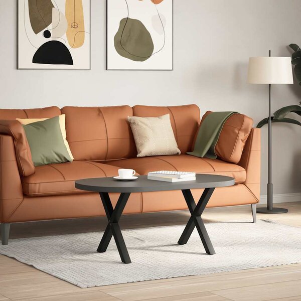 VidaXL Nohy k jídelnímu stolu ve tvaru X, 2 ks, ocel, ocel [4012893] Barva: antracitová, Velikost: 70 x (42-43) cm (80 mm)