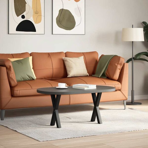 VidaXL Nohy k jídelnímu stolu ve tvaru X, 2 ks, ocel, ocel [4012893] Barva: antracitová, Velikost: 70 x (42-43) cm (80 mm)