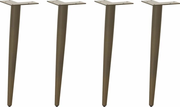 VidaXL Nohy konferenčního stolku kuželového tvaru 4 ks ocel ocel [4012508] Barva: Černá, Velikost: 42-43 cm