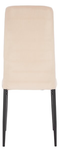 Jídelní židle SWISS - velvet látka, Dulux béžová / černá