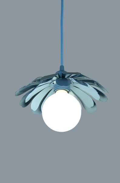 Bohemia-Design - Lustr na lanku 1xE27/60W/230V modrá