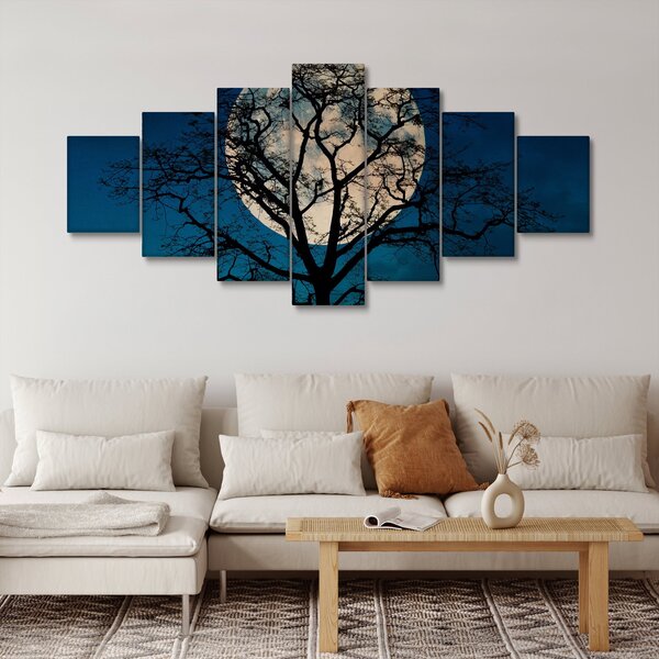 Obaz stromu s úplňkem (210x100 cm)