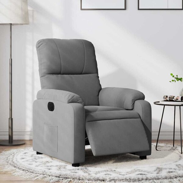 VidaXL Elektrické polohovací křeslo tkanina z mikrovlákna, hloubka sedáku 57 cm [3204916] Barva: taupe